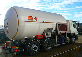 Semi-trailers and bobtails for road transport and distribution of LPG